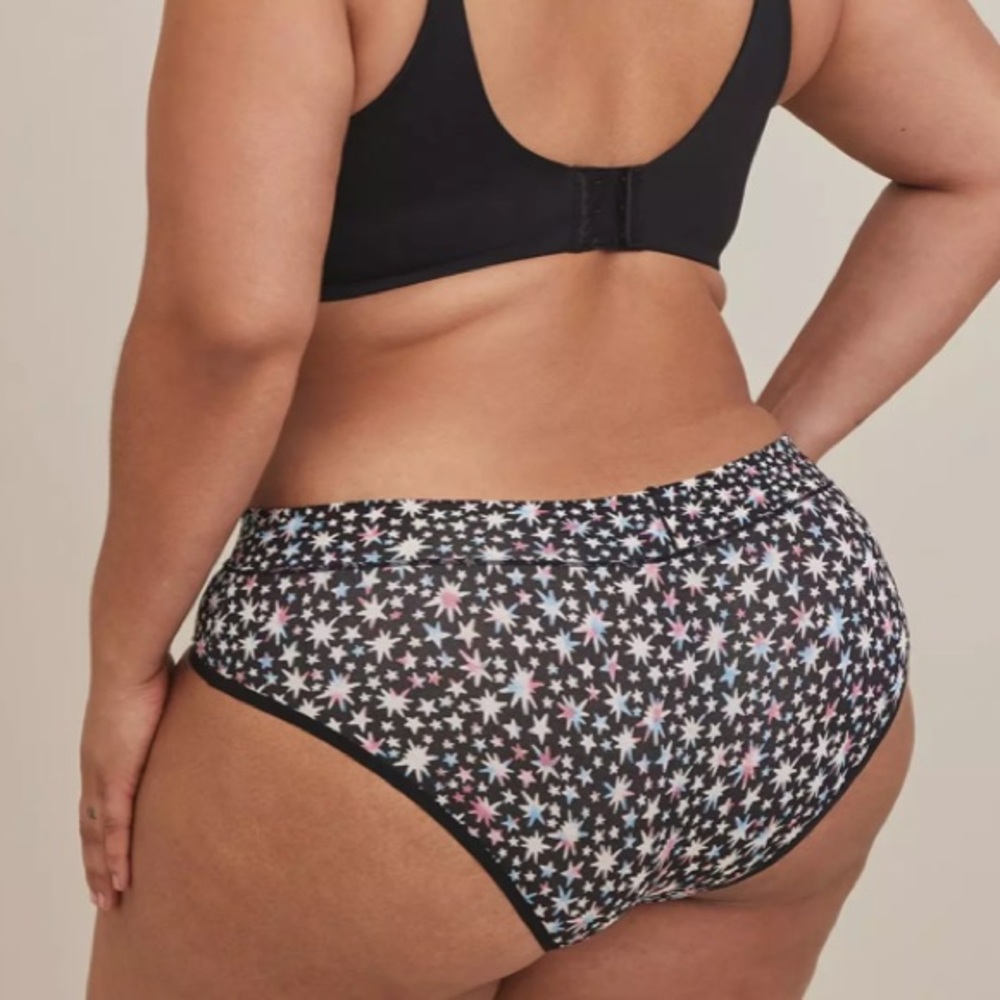Torrid Curve Mid-Rise Hipster Panty Sz 1 Star Print